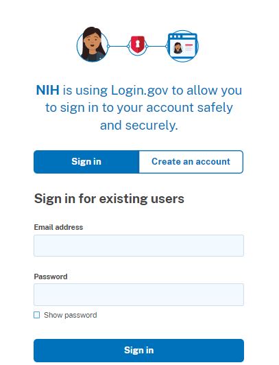 Login.gov Login Screen